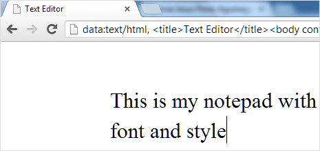 chrome-as-notepad-style