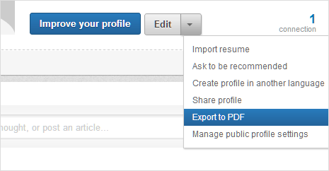 How to download linkedin resume as pdf