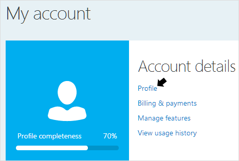 direct url to skype account