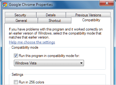 compatibility settings in chrome for mac