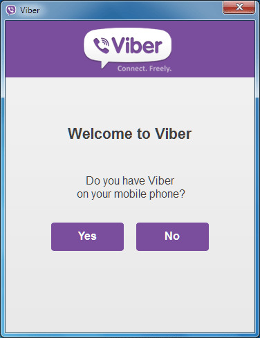 welcome install screen of viber software