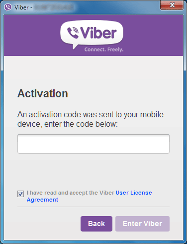 activate viber on windows pc