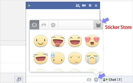 send sticker images in facebook chat