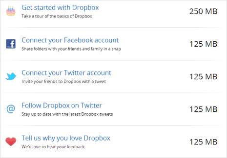 Working methods for more free dropbox space