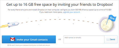 get more free space on dropbox account