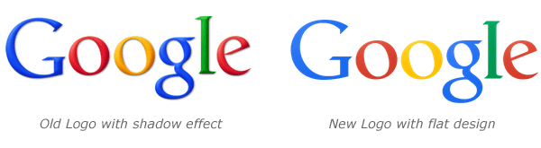 compare old and new google logo design