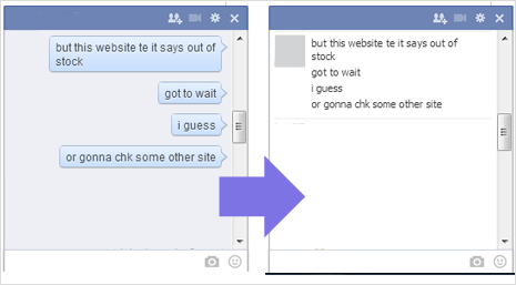 Change Facebook Chat Bubble Layout