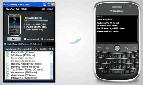 blackberry media sync for mac
