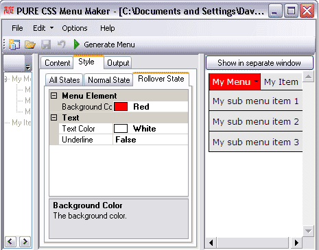 css-menu-submenu-color