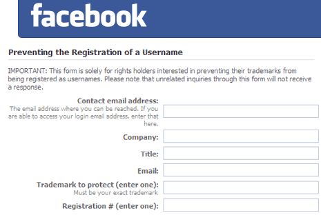 facebook-username-registration