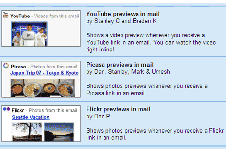 gmail-preview-youtube-picasa-flickr