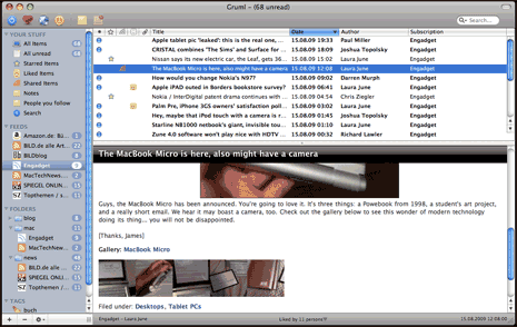 google reader rss mac