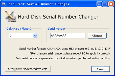 . hard disk serial number changer download