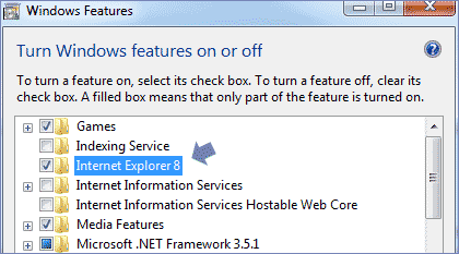 uninstall internet explorer 8