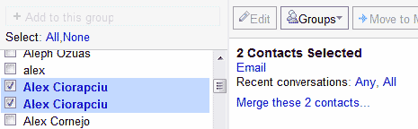 what does merge contacts mean