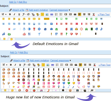 facebook emoticons new. Now Gmail users have access to loads of new emoticons to express any feeling 