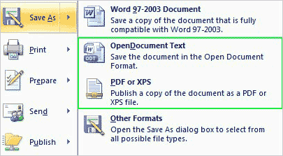 Office Save Pdf 2007