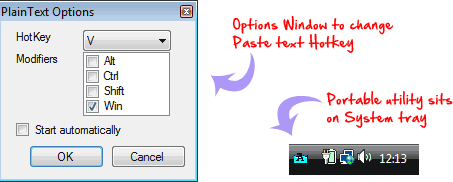 keyboard shortcut for paste plain text