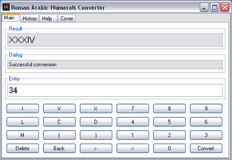 Convert Roman numerals to Arabic digits