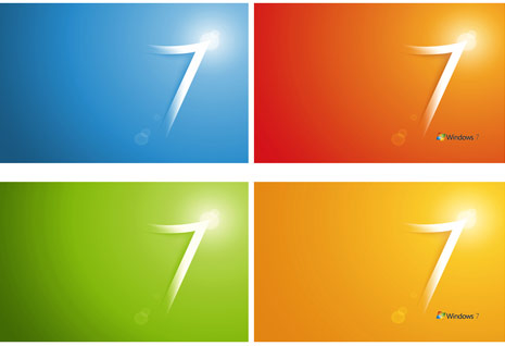 Windows 7 RTM Official Logo widescreen Wallpapers